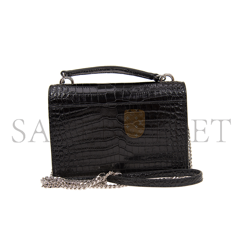 Y*L sunset chain wallet in crocodile-embossed shiny leather 533026dnd1n1000 (19*14*5.5cm)